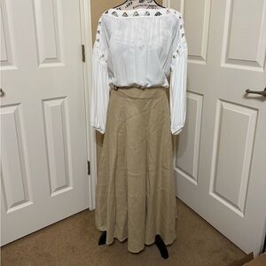 New Lauren Ralph Lauren Beige A-Line Skirt